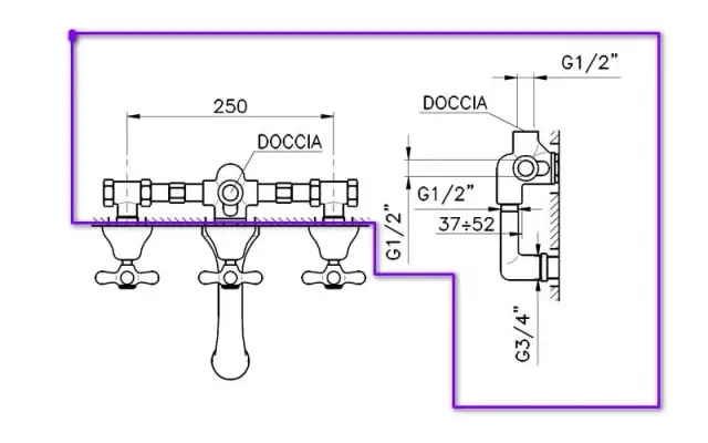 Nicolazzi C2503DX Встраиваемая часть для смесителя со стены
