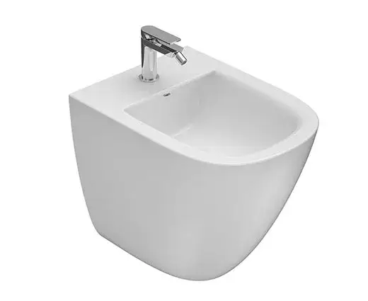 GLOBO LA010BI Биде напольное приставное STOCKHOLM, размер 51 см, крепление в комплекте, цвет bi (Bia