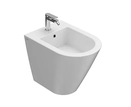 GLOBO FO010BI Биде напольное приставное FORTY3, размер 52 см, крепление в комплекте, цвет bi (Bianco