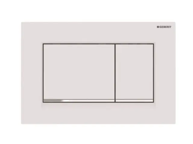 Клавиша смыва, Geberit, Sigma30, для унитаза, шгв 246*12*164, цвет-белый матовый/хром глянцевый/белый матовый