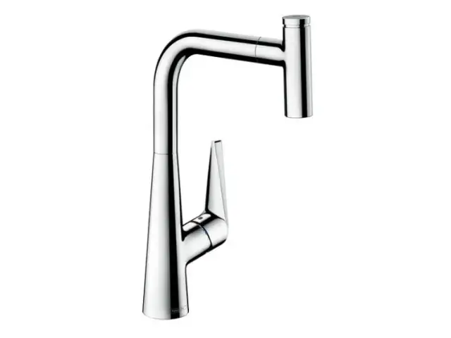 Смеситель для кухни, Hansgrohe, Talis Select M51, цвет-сталь