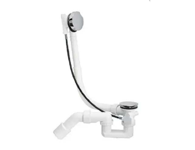 Слив-перелив для ванны, Viega, Simplex, 560 мм, цвет накладок-хром