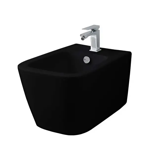 Биде Art Ceram ASB004.17.00 Цвет-черный матовый/покрытие Saniglaze