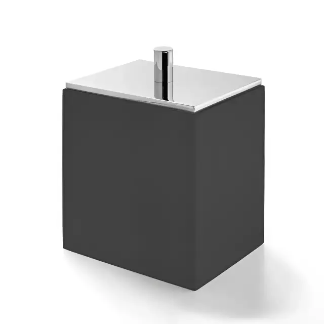 Контейнер для ватных дисков/палочек 3SC BeMood Black BEMN48ASL цвет-black/chrome