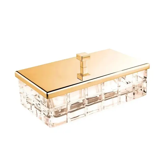 Контейнер для ватных дисков/палочек 3SC Palace PA78AAMGD цвет-yellow crystal/gold