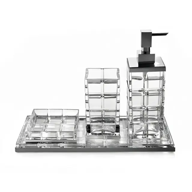 Аксессуар для ванной 3SC Palace PA99ACRCFM цвет-clear crystal/nickel black matte