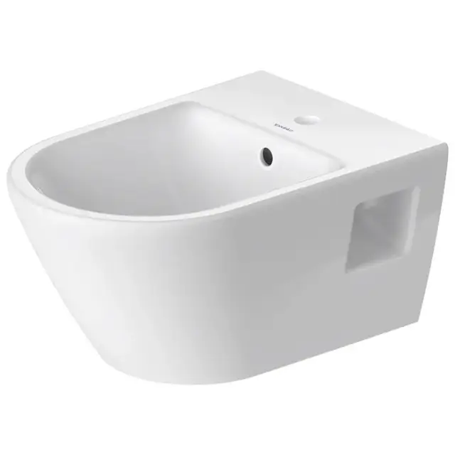 Биде, Duravit, D-Neo, подвесной, шг 370*540, цвет биде-белый глянцевый (Glossy White, Bianco lucido)
