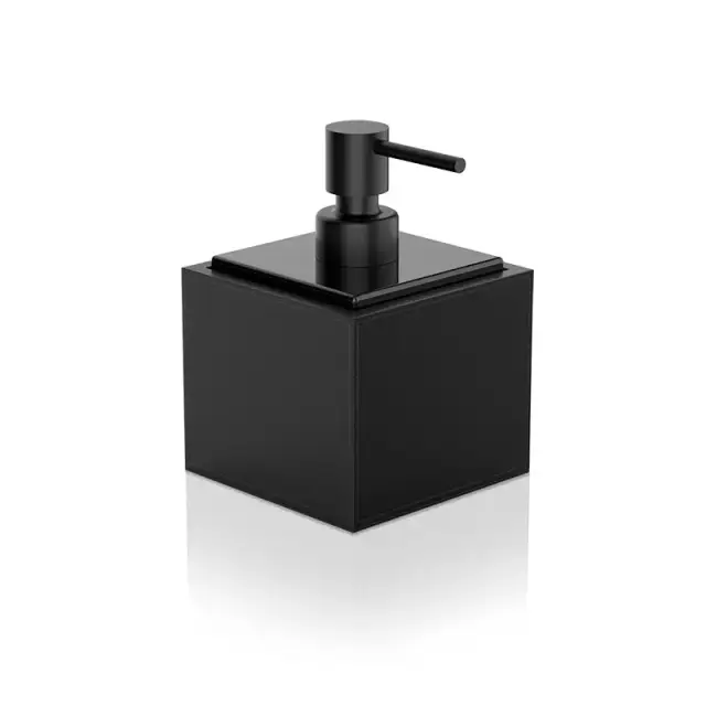 Decor Walther © 0937860 / Дозатор для мыла BROWNIE SSP - Искусственная кожа черного цвета / фарфор