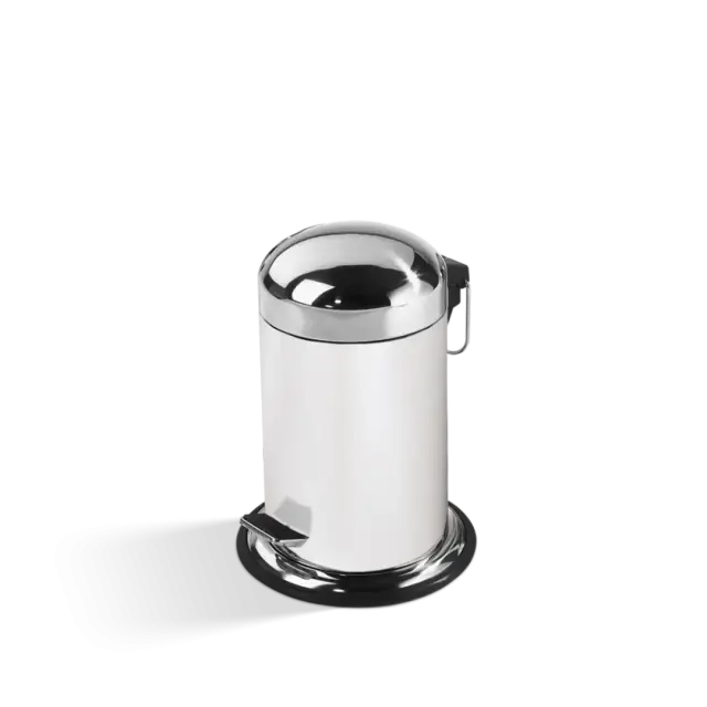 Decor Walther © 0608173 - TE 30 ведро с педалью Белый / Сталь полированная
