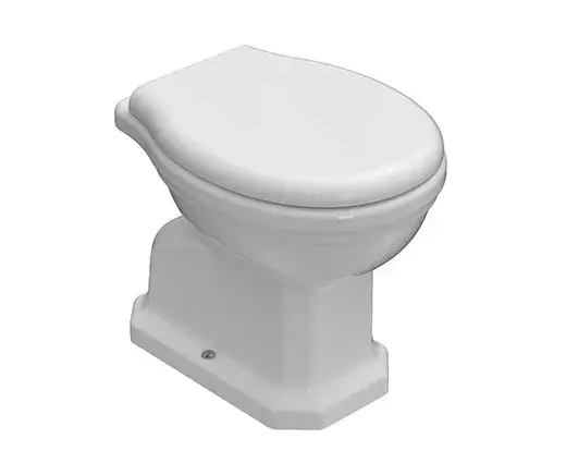 GLOBO PA002BI Унитаз напольный приставной PAESTUM, размер 57 см, крепление в комплекте, цвет bi (Bia