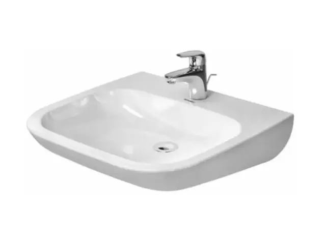 Раковина, Duravit, D-Code, шгв 600*555*155, отверстия для смесителя-1, цвет-белый