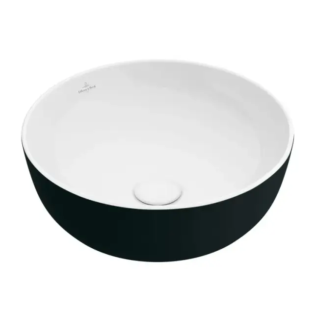 Раковина, Villeroy&Boch, Artis, шгв 430*430*125, отверстия для смесителя-отсутствуют, цвет-Coal Black