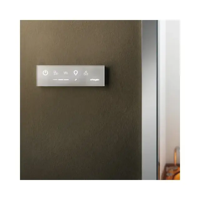 Хамам Effe Nuvola plus ME 60 00 0033 стекло с шелкографией (с символами, задней подсветкой, индикатором температуры)