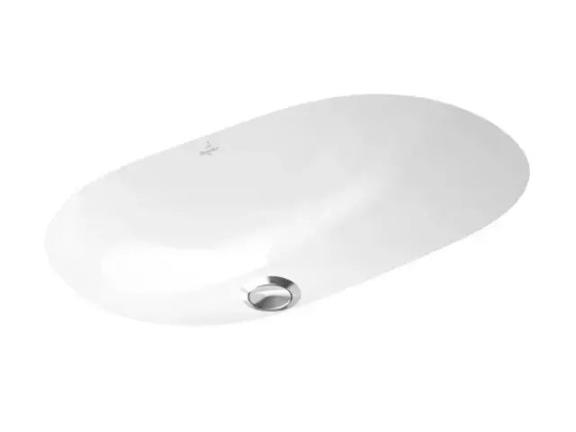 Раковина, Villeroy&Boch, O'Novo, шгв 600*350*208, отверстия для смесителя-отсутствуют, CeramicPlus, цвет-альпийский белый