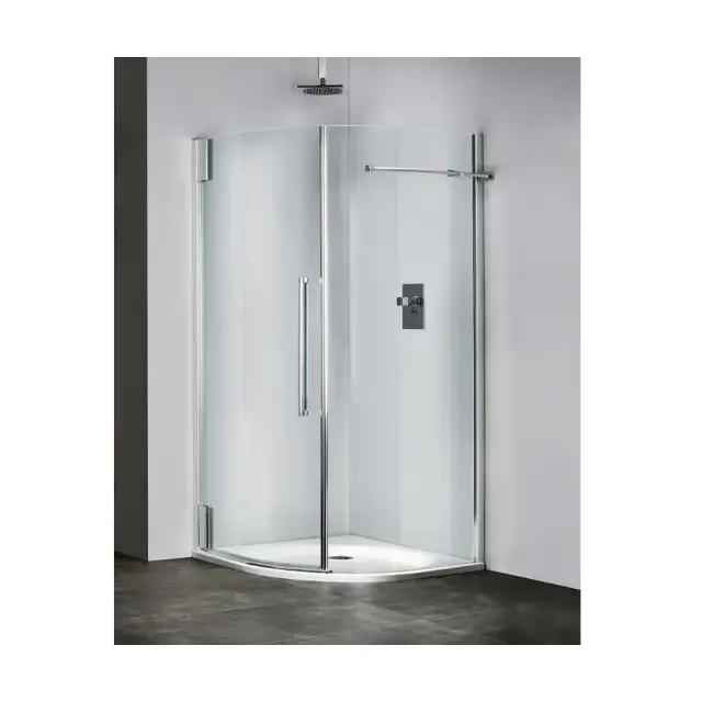 Ограждение в нишу Duka Princess 4000 6PRST L 10R50 SHL A10 protect глянцевый серебр.(SHL)/стекло прозрачное protect, 6мм