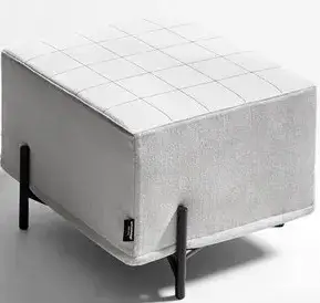Пуф Antonio Lupi PAESAGGI SOSPESI PSGP30 структура сталь-NERO GOFFRATO, ткань белая