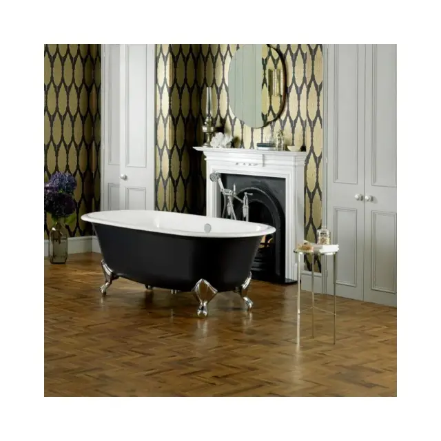 Ванна Victoria+Albert Radford special RAD-N-26-OF+FTRAD-PC структура - цвет Down Pipe(Farrow&Ball), ножки - полированный хром