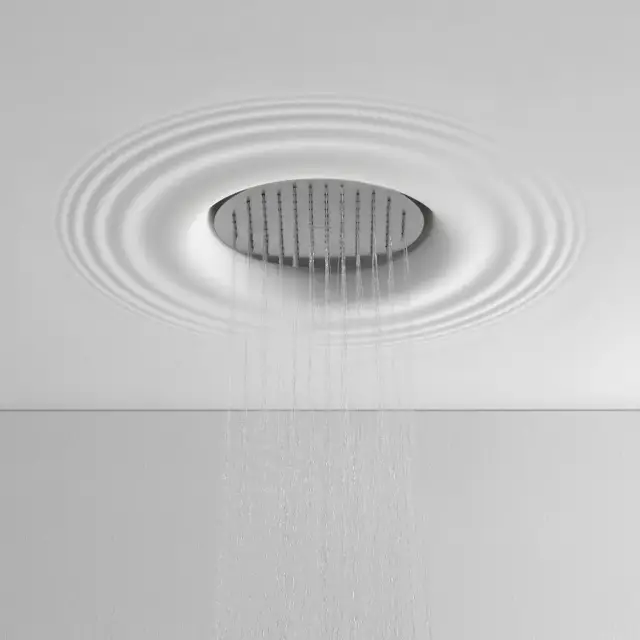 Верхний душ Antonio Lupi RAIN DROP RAINDROP структура-FLUMOOD белый, лейка-нерж.сталь сатинированная
