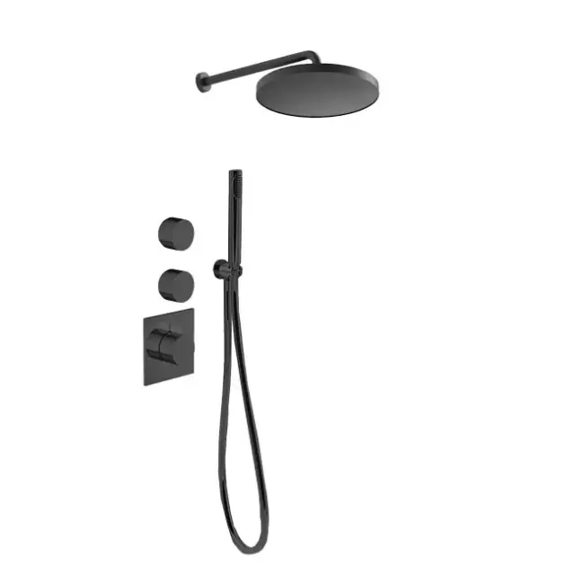Душевая система Stella SIRIUS в комплекте с внутренней частью, термостатом, верхним душем, выпуском-держателем, ручным душем, шлангом