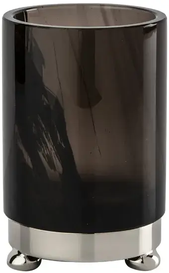 Стакан Cristal&Bronze OBSIDIENNE LISSE FS11P-A1-611 Obsidienne lisse/POLISHED CHROME