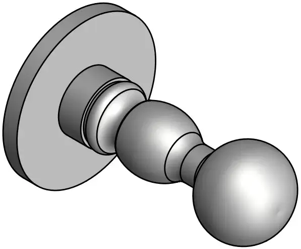 Крючок Cristal&Bronze VOLGA C14-A2-502 POLISHED NICKEL