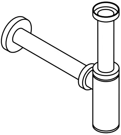 Сифон Agape .MET0409E черный матовый