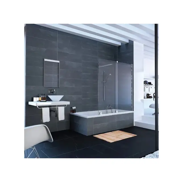 Шторка на ванну HUPPE XTENSA KY S K1S1 K WALK-IN 21HQFR блестящее серебро/прозрачное стекло