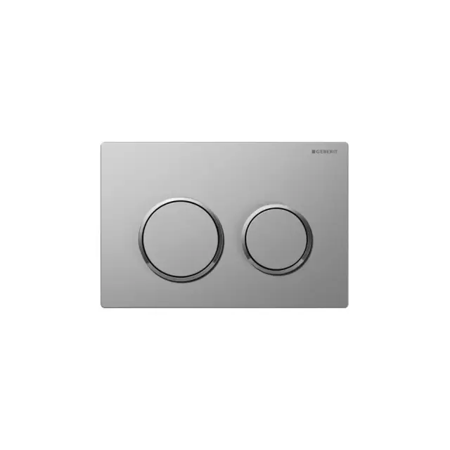 Клавиша двойного смыва, для смывных бачков скрытого монтажа Geberit Omega 12 см, 21.2*1*h14.2, матовый хром / глянцевый хром