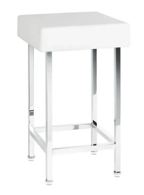 Сиденье для ванной Cristal&Bronze Square stool FS01-A1-6134 хром, сиденье белое