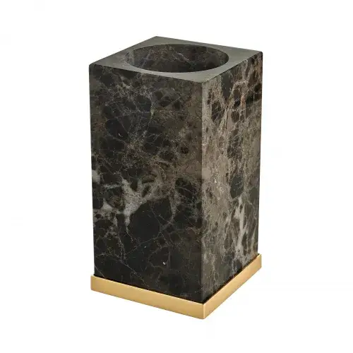 Стакан 3SC Palace PA03AEMGD мрамор EMPERADOR DARK/POLISHED GOLD 24K