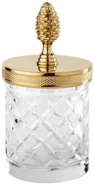 Контейнер d.8*h15 Clear crystal/Polished Soft Gold C13