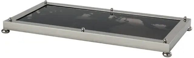 Поднос предметный 16*31 см обсидиан/никель