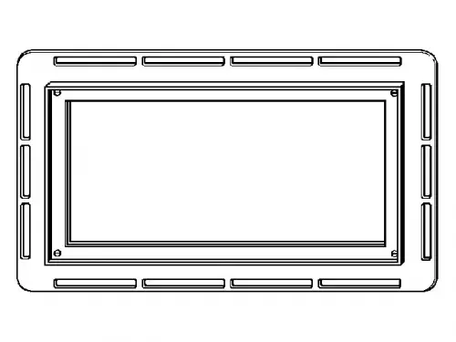 Рамка для клавишы смыва visign for more, для монтажа заподлицо с отделочной плиткой, (T5), пластик