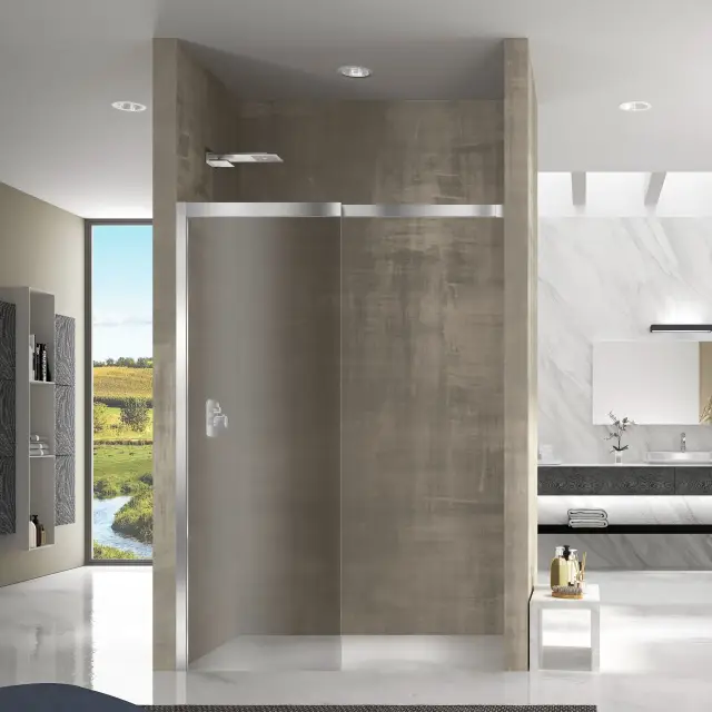 Ограждение в нишу Duka LIBERO5000 FR-WN L SB4 1200 (upper rail 1780 mm) 2000 CSH A10С профиль-хром/прозрачное стекло ProCare