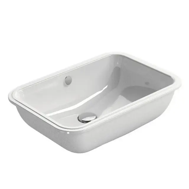 Раковина встраиваемая с переливом, в комплекте с донным клапаном Click-Clack с керамической крышкой слива и креплением GSI PURA