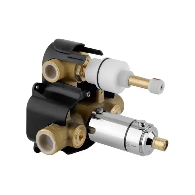 Внутренняя часть термостатического смесителя для душа на два выхода