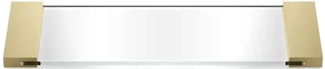 Лоток 34*12*h1,5 матовое золото /прозрачное стекло