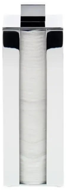 Контейнер для ватных дисков, настольный 6*6*h18 хром