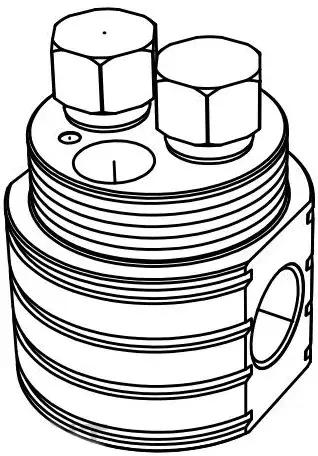 Встраиваемая часть для напольного смесителя для Арт. ND902, Арт. ND903 и Арт. ND904 d.6 Brass/Grafite