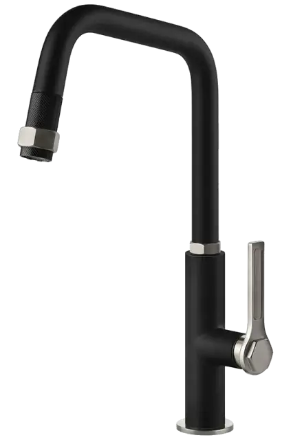 Смеситель для кухни Gessi OFFICINE 60053#599 матовый черный/Finox