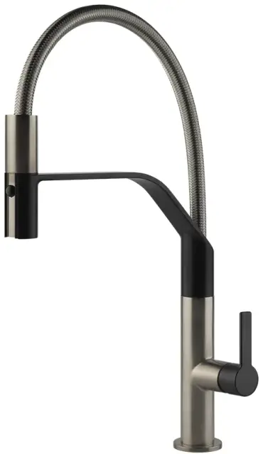 Смеситель для кухни Gessi Mesh 60005#599 матовый черный/Finox