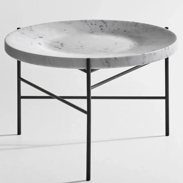Столик для ванной комнаты Antonio Lupi PAESAGGI SOSPESI PSG2 MARMO CARRARA, структура - сталь NERO GOFFRATO