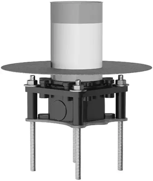 Внутренняя монтажная часть уличной душевой стойки d9,2 Steel Brushed