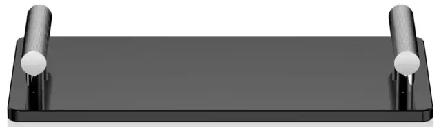 Лоток настольный 5.3*33*17 Хром / Черное стекло