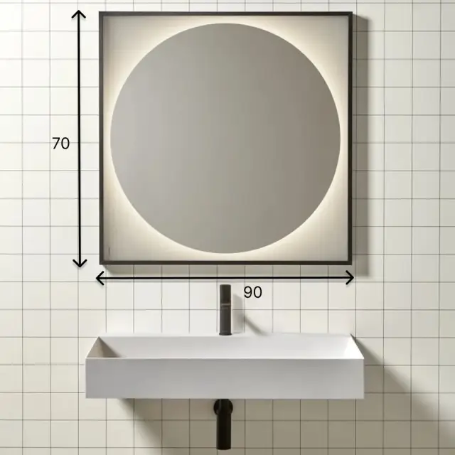 Зеркало для ванной Antonio Lupi MOON MOON9070 черный матовый