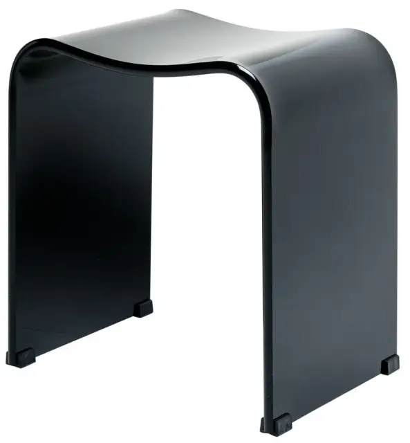 Табурет для ванной комнаты 40*30*h46, черный глянец