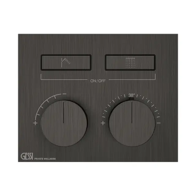 Термостат Gessi HI-FI 63004#707 цвет-Black Metal Brushed PVD