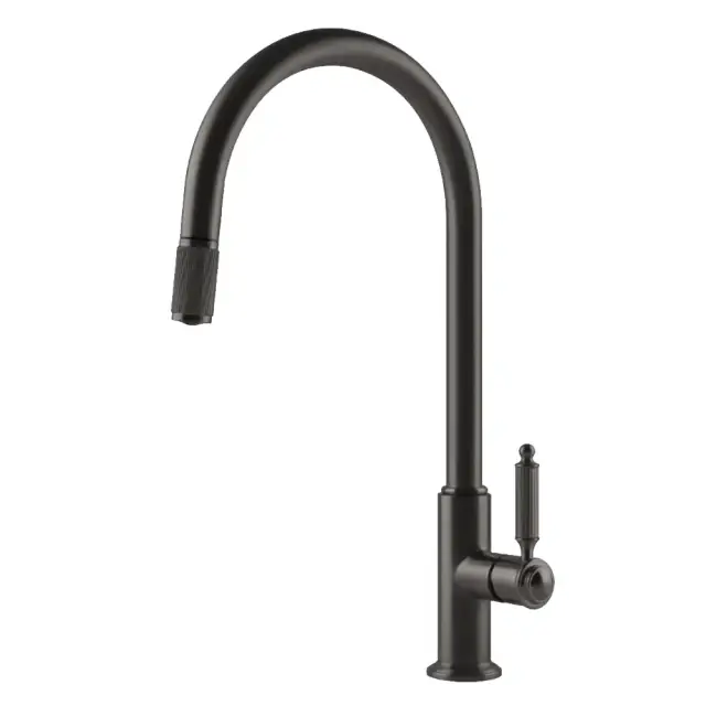 Смеситель для кухни Gessi VENTI20 60622#707 цвет-Black Metal Brushed PVD