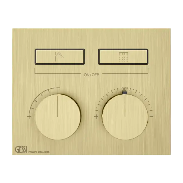 Термостат Gessi HI-FI 63004#727 цвет-браш.латунь PVD