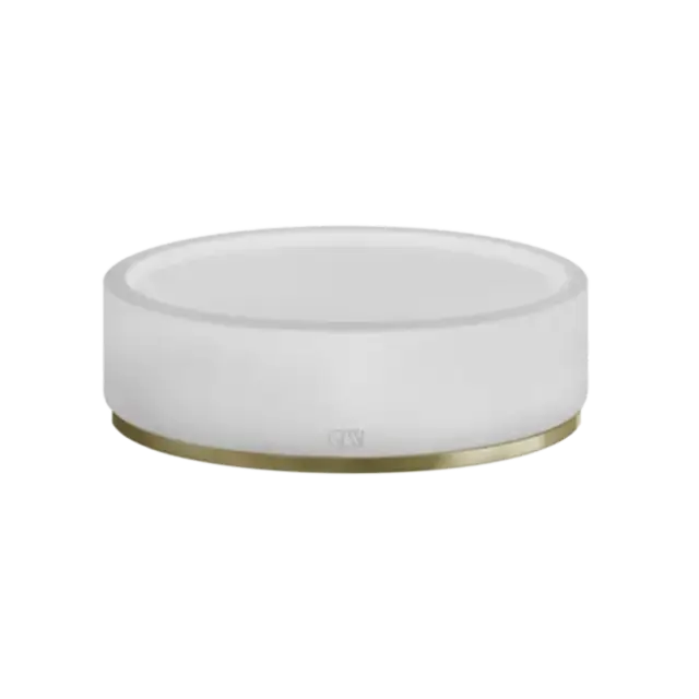 Мыльница Gessi GESSI316 54725#727 цвет-белый/браш.латунь PVD